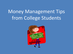 Money Management Tips from College Students