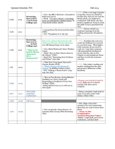 Updated 2014 Schedule