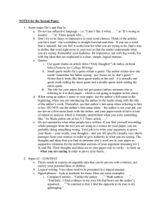 ENG 101 - NOTES for the Second Paper.docx