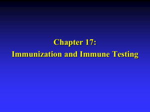 Chapter 17: Immunization and Immune Testing
