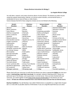 Disease Brochure Instructions