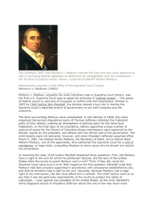 The landmark 1803 case Marbury v.docx