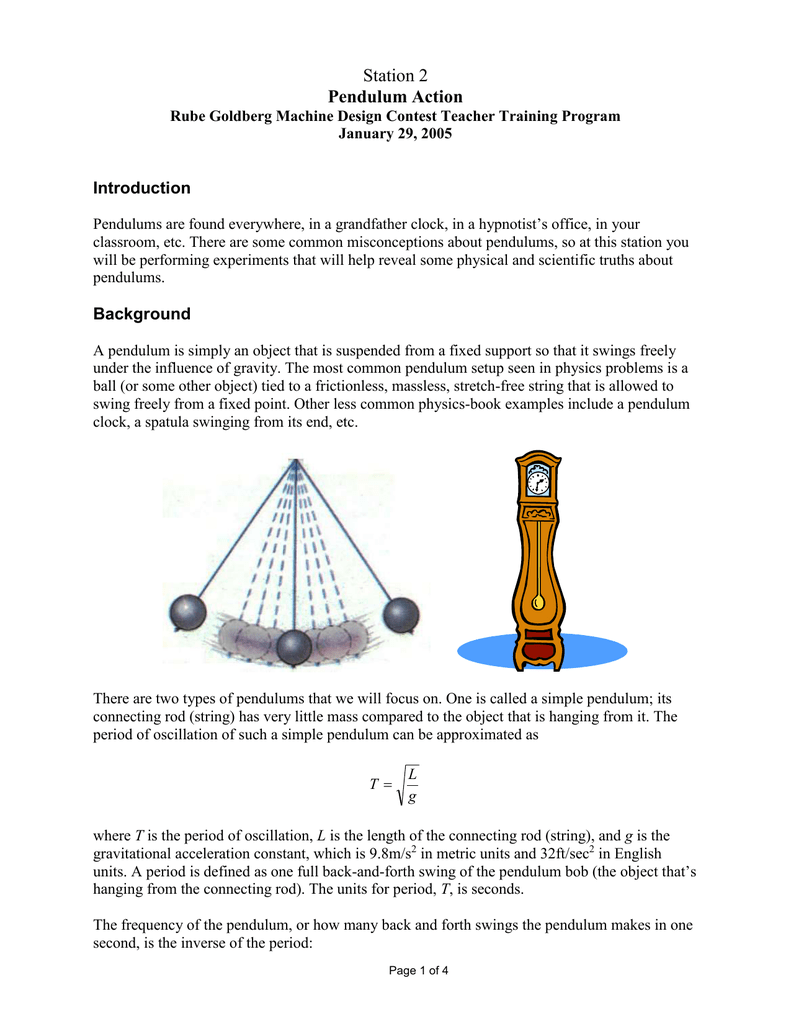 To Determine The Time Period Of A Simple Pendulum Practical