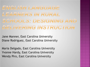 English Language Learners in Rural Schools: Designing and Delivering Instruction (Powerpoint)