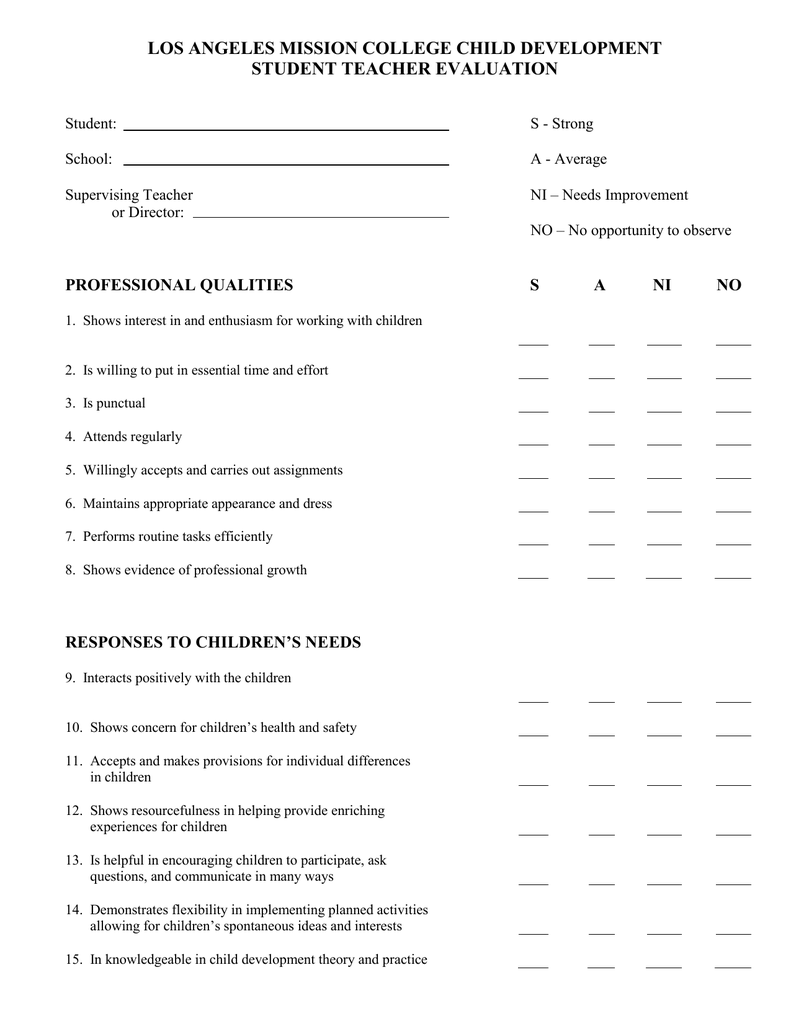 Student Teacher Evaluation Form   015465837 1 4948ef0b7cc45210ee0968be0c710076 