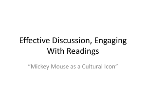 Mickey Mouse as Pop Culture Icon, They Say I Say Chapters 1 and 12