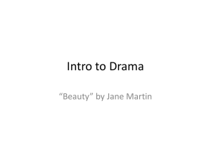 Intro to Plays and Drama, "Beauty" One-Act
