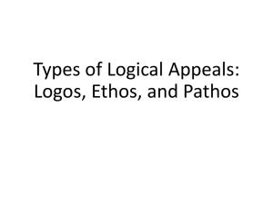 Class 22 Notes for 5/3: Logos, Ethos, and Pathos and the Annotated Bibliography