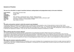 RIPPLL HE Use case 4: The use of an ePortfolio to support transitions between undergraduate and postgraduate study in the same institution