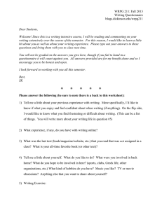 WRPG 211: Fall 2013 Writing Questionnaire blogs.dickinson.edu/wrpg211