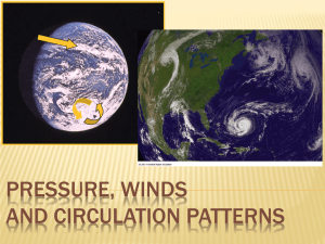 11. Atmospheric Pressure, Wind and Circulation