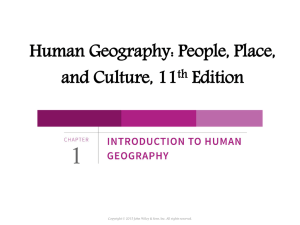 1. Human Geography: Themes, Perspectives, Resources