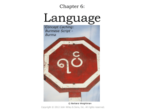 7. Language, Culture and Ethnolinguistic Conflicts