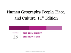 11. Human-Environment Interactions and Challenges