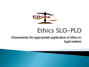 SLO - PLO Ethics Case - SLO Summit - LAMC - 10-11-13
