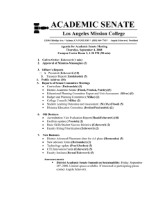 Agenda for Academic Senate Meeting Thursday, September 4, 2008