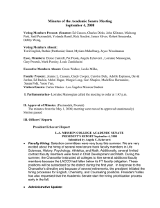 Minutes of the Academic Senate Meeting September 4, 2008