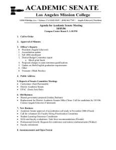Agenda for Academic Senate Meeting 10/05/06