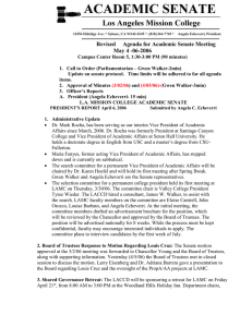 Revised     Agenda for Academic Senate Meeting
