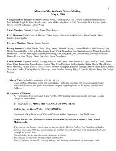 Minutes of the Academic Senate Meeting May 4, 2006