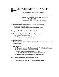 Agenda for Academic Senate Special Meeting May 18 –2006