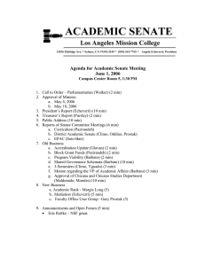 Agenda for Academic Senate Meeting June 1, 2006