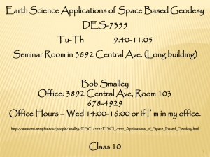 Earth Science Applications of Space Based Geodesy DES-7355