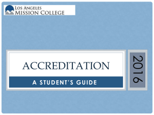 Student's Guide to Accreditation Powerpoint Presentation