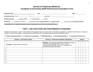 Academic University Staff Performance Evaluation Form