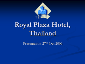 Royal Plaza Hotel, Thailand.ppt