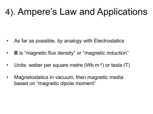 Ampere's Law and Applications