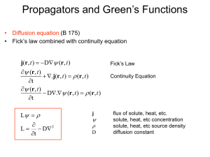Propagators Complex Variables