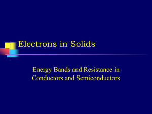 Electrons in Solids Energy Bands and Resistance in Conductors and Semiconductors
