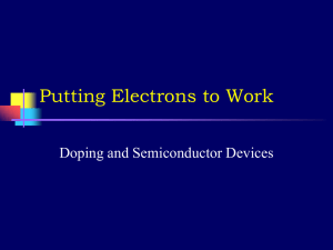 Putting Electrons to Work Doping and Semiconductor Devices
