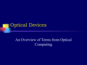 Optical Devices An Overview of Terms from Optical Computing