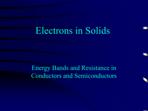 Electrons in Solids Energy Bands and Resistance in Conductors and Semiconductors