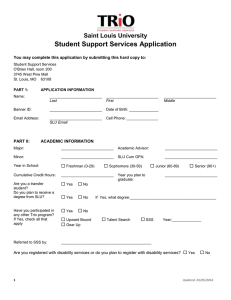 Student Support Services Application Saint Louis University