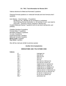 Ch. 7 M.C. Test Information for Review 2014