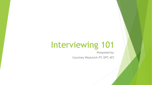 Download Breakout Session 5 - Interviewing 101