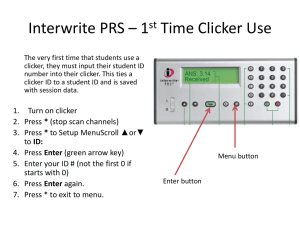 Download PRS student clicker instructions Powerpoint slides