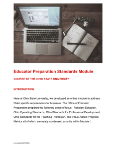 Educator Preparation Standards Module