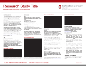 EHE research poster template in MS PowerPoint, 44" x 34"