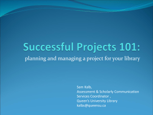 OLA 2009 Presentation - Successful Projects 101.ppt