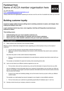 BHP guide to... Building customer loyalty