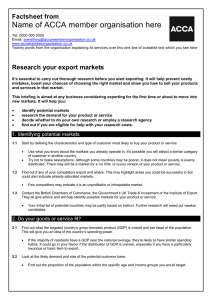 BHP guide to... Research your export markets