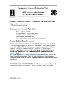 Sangamon-Menard Extension Unit 4-H Project Activities and Exhibit Requirements