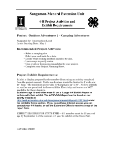 Sangamon-Menard Extension Unit  4-H Project Activities and Exhibit Requirements