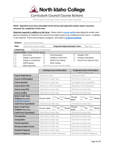 Course Form, also for GEM (in Word format)