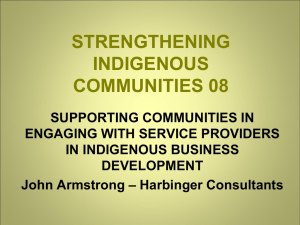 Strengthening Indigenous Communities