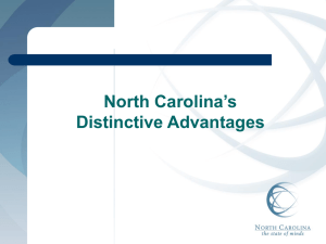 North Carolina's Distinctive Advantages